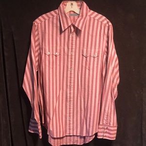 Martin Gordon size medium pink snap button western